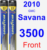 Front Wiper Blade Pack for 2010 GMC Savana 3500 - Hybrid