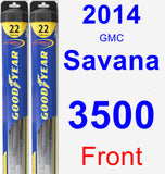 Front Wiper Blade Pack for 2014 GMC Savana 3500 - Hybrid