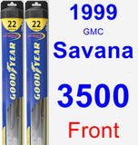 Front Wiper Blade Pack for 1999 GMC Savana 3500 - Hybrid
