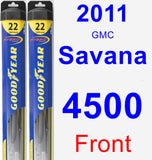 Front Wiper Blade Pack for 2011 GMC Savana 4500 - Hybrid