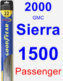 Passenger Wiper Blade for 2000 GMC Sierra 1500 - Hybrid