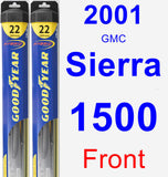 Front Wiper Blade Pack for 2001 GMC Sierra 1500 - Hybrid