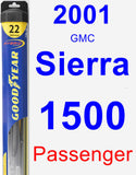 Passenger Wiper Blade for 2001 GMC Sierra 1500 - Hybrid