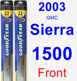 Front Wiper Blade Pack for 2003 GMC Sierra 1500 - Hybrid