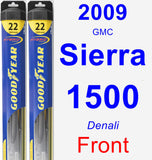 Front Wiper Blade Pack for 2009 GMC Sierra 1500 - Hybrid