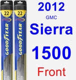 Front Wiper Blade Pack for 2012 GMC Sierra 1500 - Hybrid