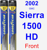 Front Wiper Blade Pack for 2002 GMC Sierra 1500 HD - Hybrid