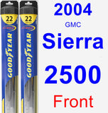 Front Wiper Blade Pack for 2004 GMC Sierra 2500 - Hybrid