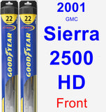Front Wiper Blade Pack for 2001 GMC Sierra 2500 HD - Hybrid