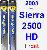 Front Wiper Blade Pack for 2003 GMC Sierra 2500 HD - Hybrid