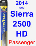 Passenger Wiper Blade for 2014 GMC Sierra 2500 HD - Hybrid