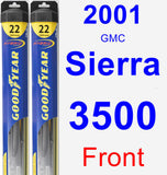 Front Wiper Blade Pack for 2001 GMC Sierra 3500 - Hybrid