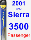 Passenger Wiper Blade for 2001 GMC Sierra 3500 - Hybrid