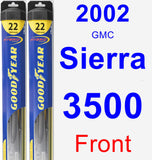Front Wiper Blade Pack for 2002 GMC Sierra 3500 - Hybrid