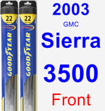 Front Wiper Blade Pack for 2003 GMC Sierra 3500 - Hybrid