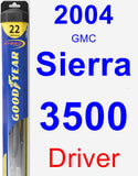 Driver Wiper Blade for 2004 GMC Sierra 3500 - Hybrid