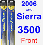 Front Wiper Blade Pack for 2006 GMC Sierra 3500 - Hybrid