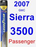 Passenger Wiper Blade for 2007 GMC Sierra 3500 - Hybrid