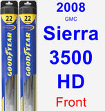 Front Wiper Blade Pack for 2008 GMC Sierra 3500 HD - Hybrid