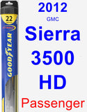 Passenger Wiper Blade for 2012 GMC Sierra 3500 HD - Hybrid