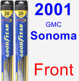 Front Wiper Blade Pack for 2001 GMC Sonoma - Hybrid