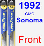 Front Wiper Blade Pack for 1992 GMC Sonoma - Hybrid