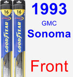 Front Wiper Blade Pack for 1993 GMC Sonoma - Hybrid