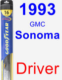 Driver Wiper Blade for 1993 GMC Sonoma - Hybrid