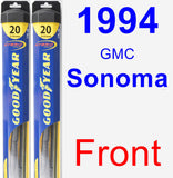 Front Wiper Blade Pack for 1994 GMC Sonoma - Hybrid