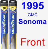 Front Wiper Blade Pack for 1995 GMC Sonoma - Hybrid