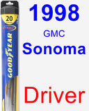 Driver Wiper Blade for 1998 GMC Sonoma - Hybrid