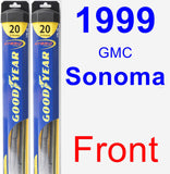 Front Wiper Blade Pack for 1999 GMC Sonoma - Hybrid