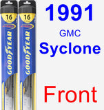 Front Wiper Blade Pack for 1991 GMC Syclone - Hybrid
