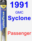 Passenger Wiper Blade for 1991 GMC Syclone - Hybrid