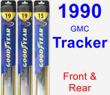 Front & Rear Wiper Blade Pack for 1990 GMC Tracker - Hybrid