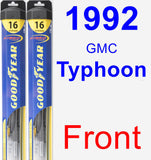 Front Wiper Blade Pack for 1992 GMC Typhoon - Hybrid