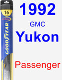 Passenger Wiper Blade for 1992 GMC Yukon - Hybrid