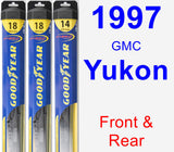 Front & Rear Wiper Blade Pack for 1997 GMC Yukon - Hybrid