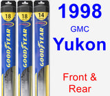 Front & Rear Wiper Blade Pack for 1998 GMC Yukon - Hybrid