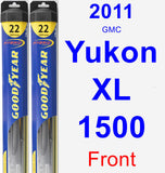 Front Wiper Blade Pack for 2011 GMC Yukon XL 1500 - Hybrid