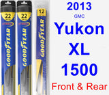 Front & Rear Wiper Blade Pack for 2013 GMC Yukon XL 1500 - Hybrid