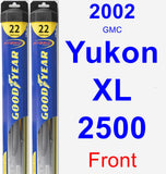 Front Wiper Blade Pack for 2002 GMC Yukon XL 2500 - Hybrid