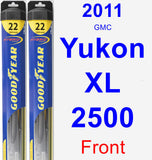 Front Wiper Blade Pack for 2011 GMC Yukon XL 2500 - Hybrid