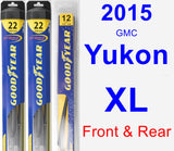 Front & Rear Wiper Blade Pack for 2015 GMC Yukon XL - Hybrid