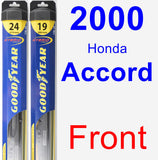 Front Wiper Blade Pack for 2000 Honda Accord - Hybrid