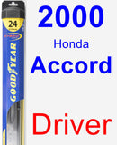 Driver Wiper Blade for 2000 Honda Accord - Hybrid