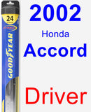 Driver Wiper Blade for 2002 Honda Accord - Hybrid