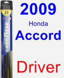 Driver Wiper Blade for 2009 Honda Accord - Hybrid