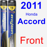 Front Wiper Blade Pack for 2011 Honda Accord - Hybrid