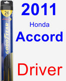 Driver Wiper Blade for 2011 Honda Accord - Hybrid
